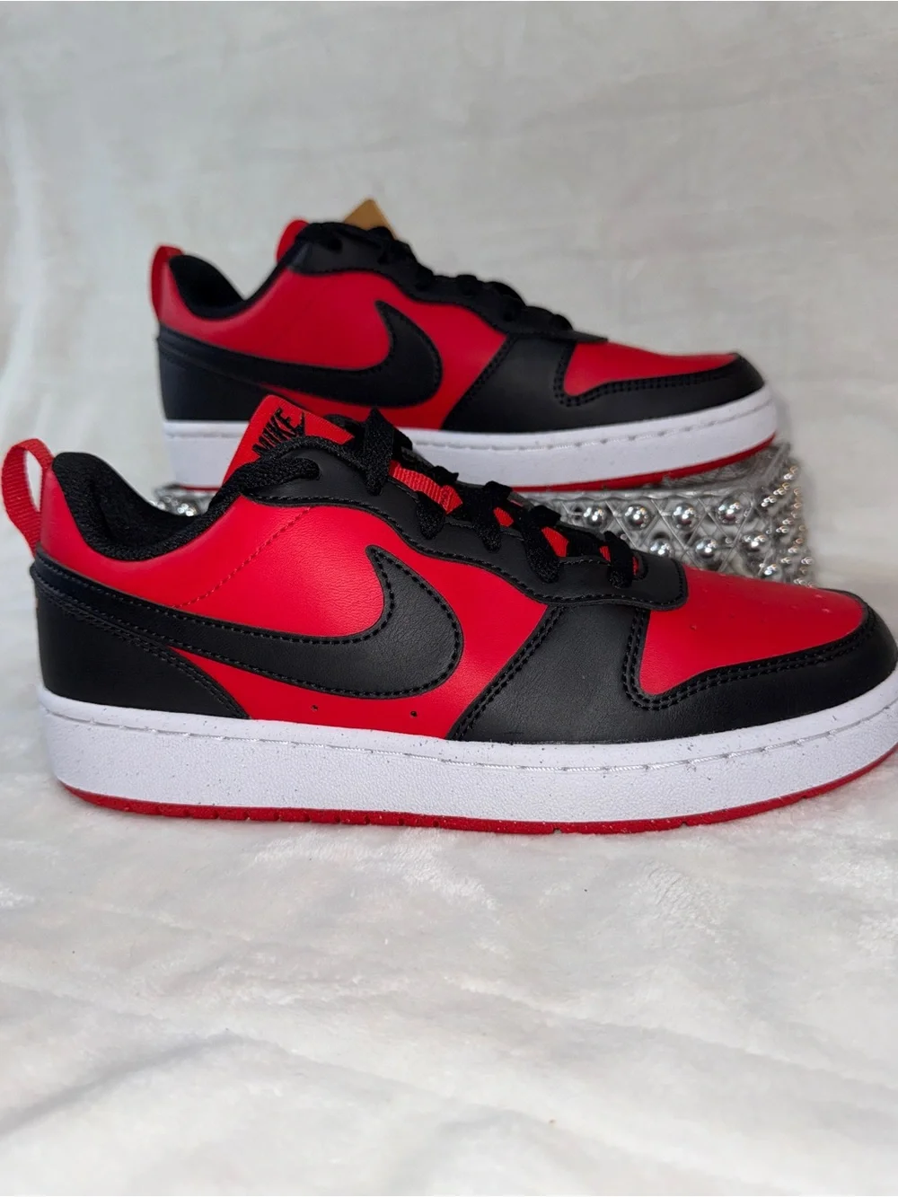 🔥Nike Court Borough Low Recraft Red/Black Youth 6Y Women’s 7.5 DV5456-600🔥